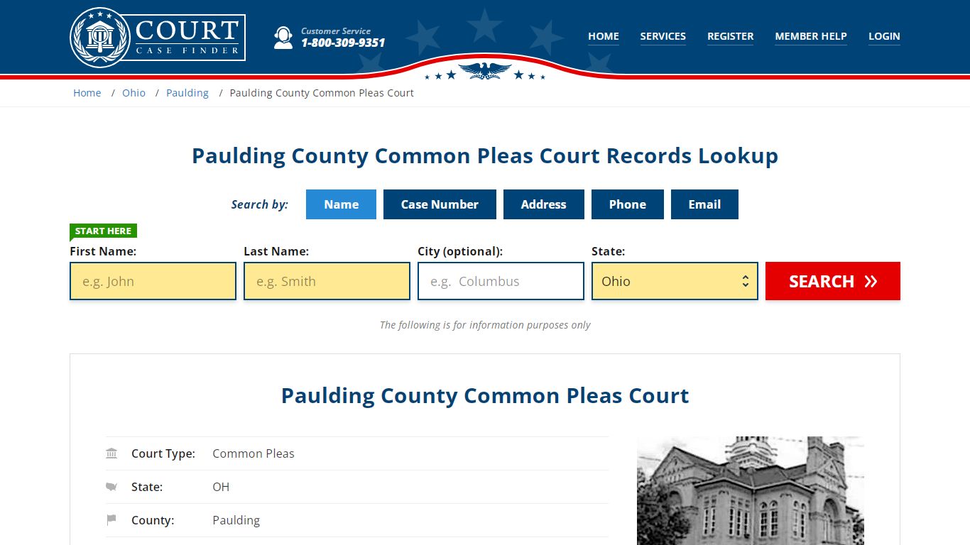 Paulding County Common Pleas Court Records Lookup